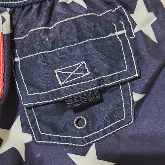 OSHKOSH 4th of July Patriotic Stars and Stripes Swim Shorts - 12M - Picture 4 of 7